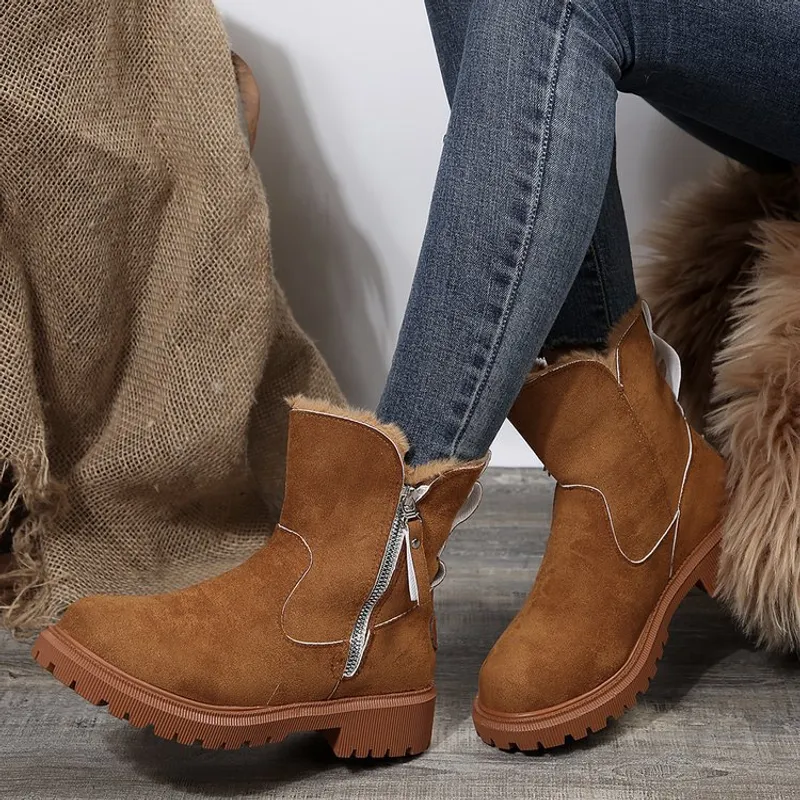 2024 zapatos de diseño botas para hombres zapatos de lluvia de invierno botas peludas peludas de piel gruesas zapatos antidesliz