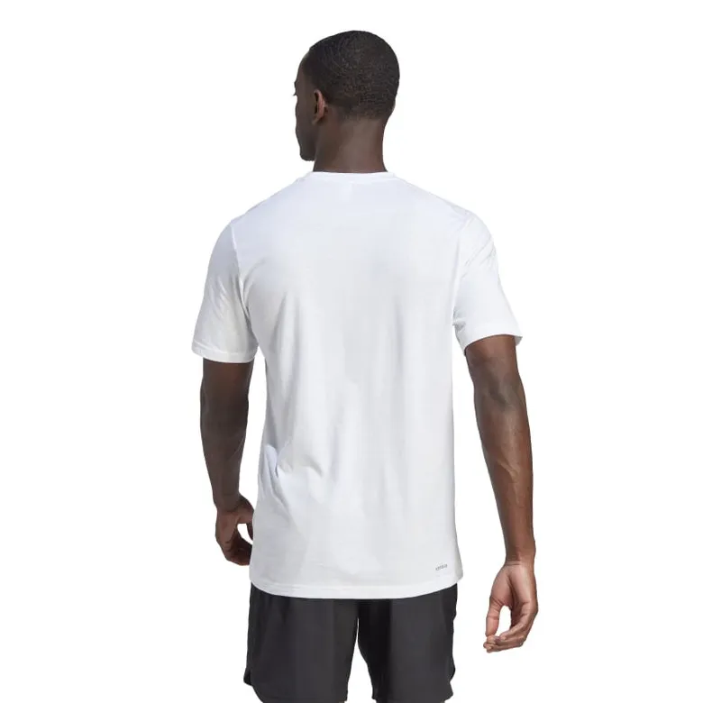 ADIDAS TRAIN ESSENTIALS FEELREADY LOGO TRAINING TSHIRT  "WHITE"