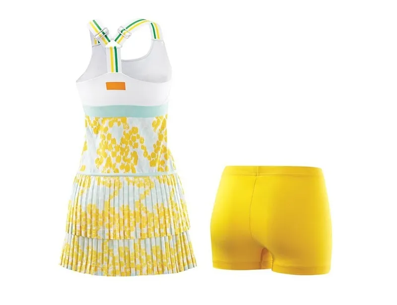 Adidas W ASMC Barricade Vestido (Blanco/Amarillo)