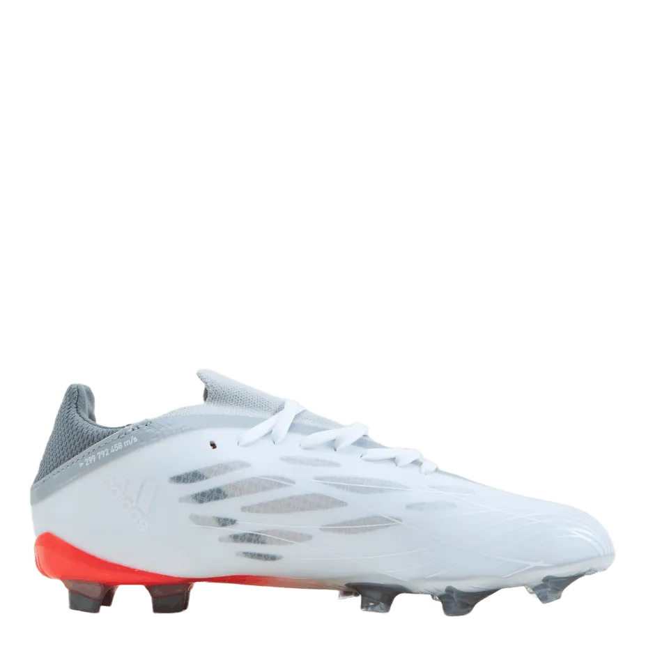 Adidas X Speedflow.1 Fg J Cloud White / Iron Metallic / Solar Red