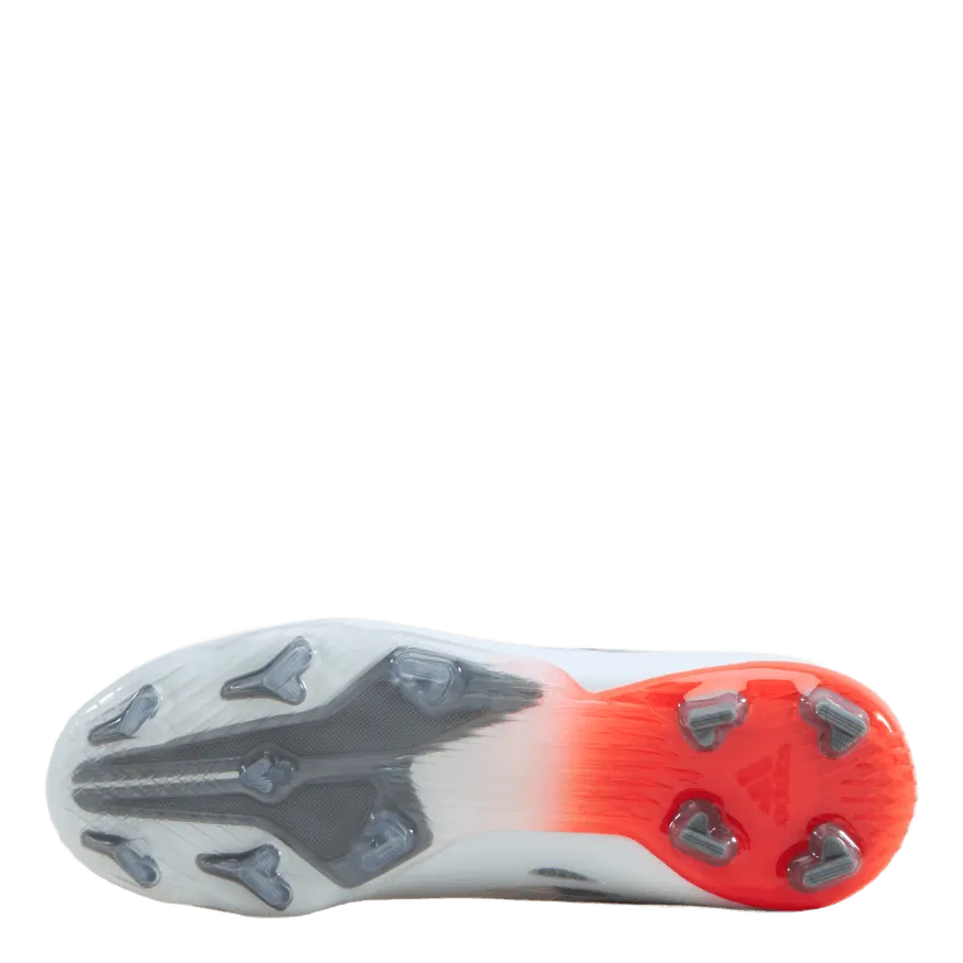 Adidas X Speedflow.1 Fg J Cloud White / Iron Metallic / Solar Red
