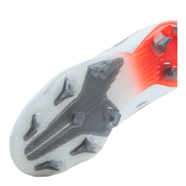 Adidas X Speedflow.1 Fg J Cloud White / Iron Metallic / Solar Red