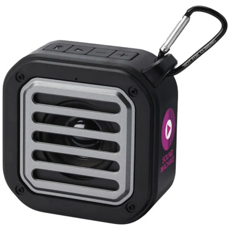 Altavoz solar con mosquetón rPET promocional Solo