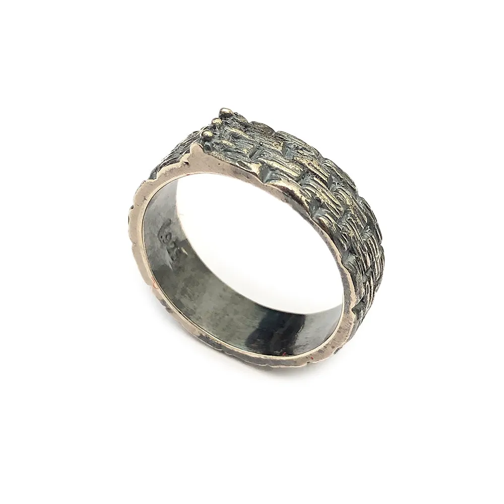 ANILLO CANASTO CIRCULAR   PLATA