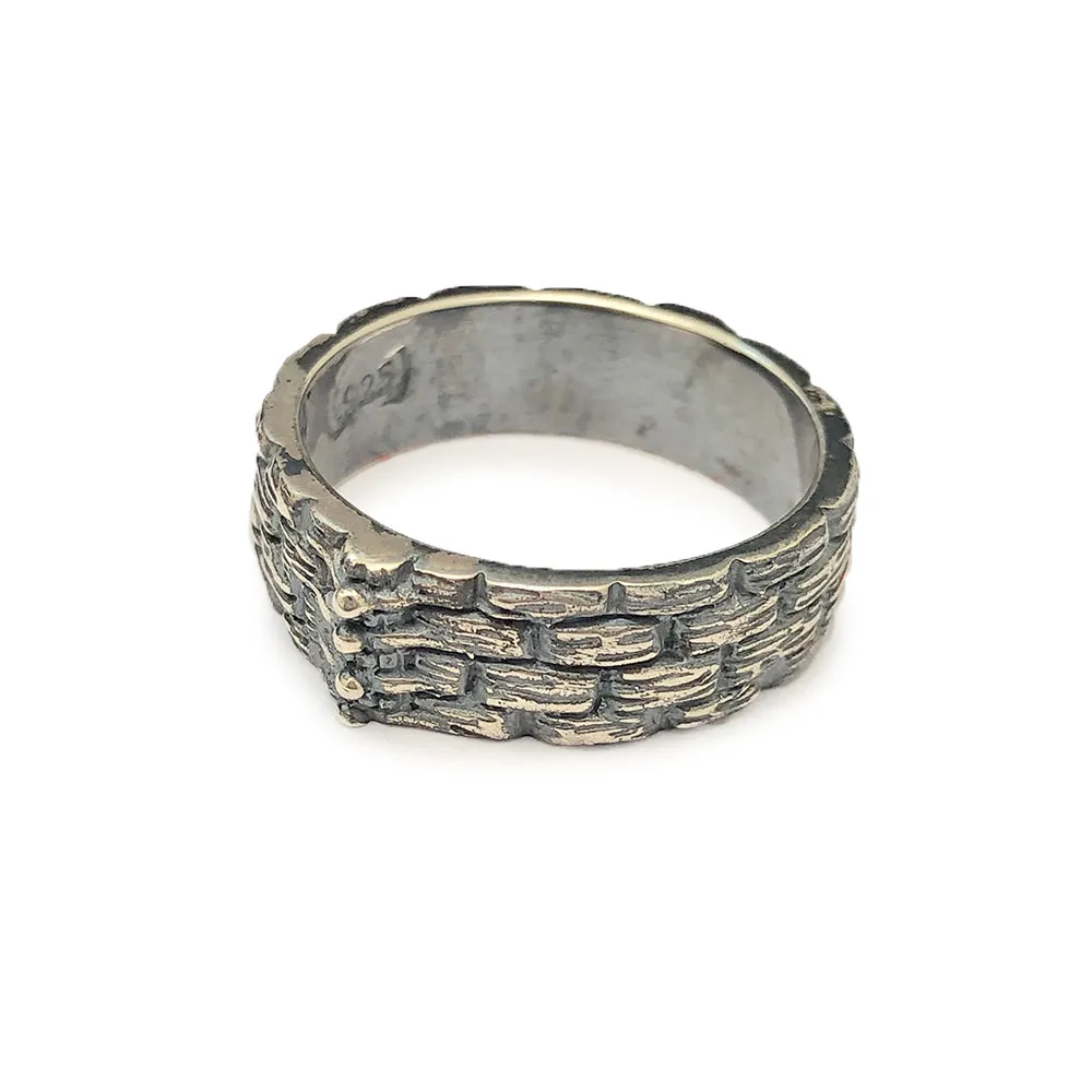 ANILLO CANASTO CIRCULAR   PLATA