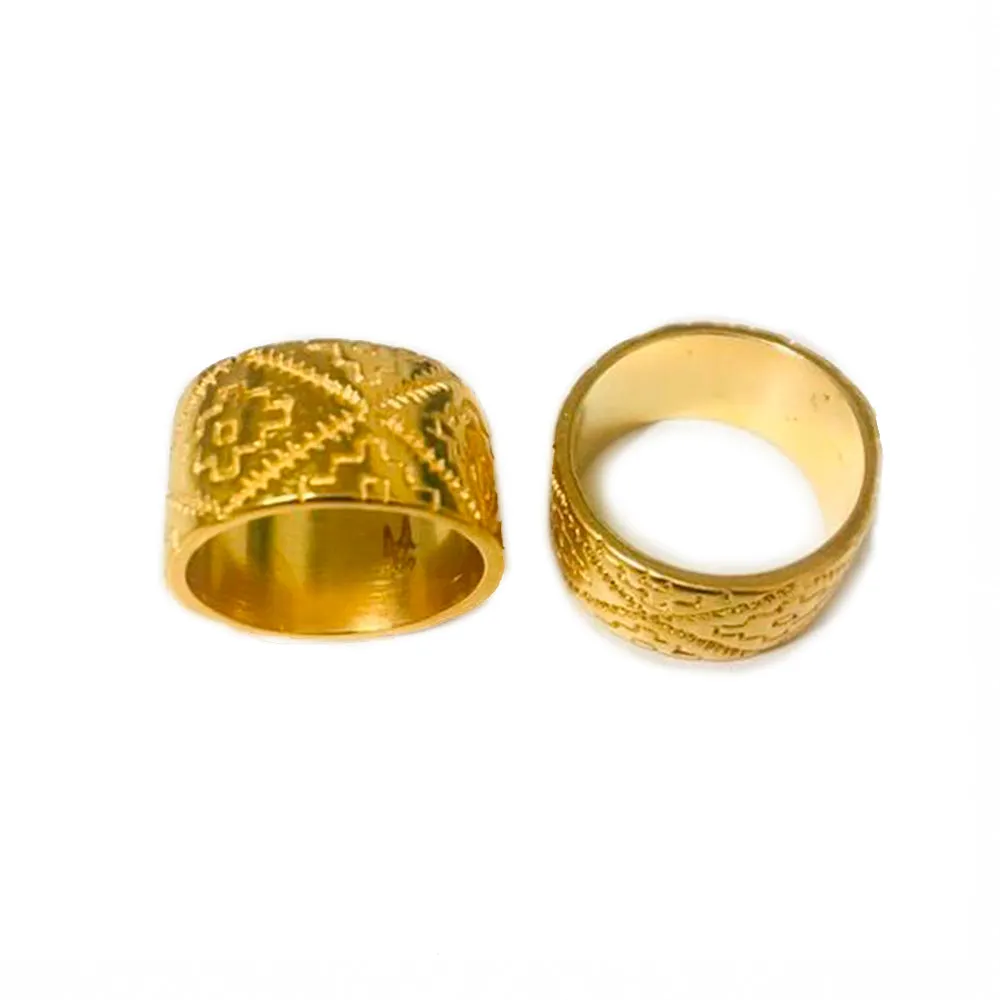 ANILLO CHENTEO ANCHO   CHAPA DE ORO