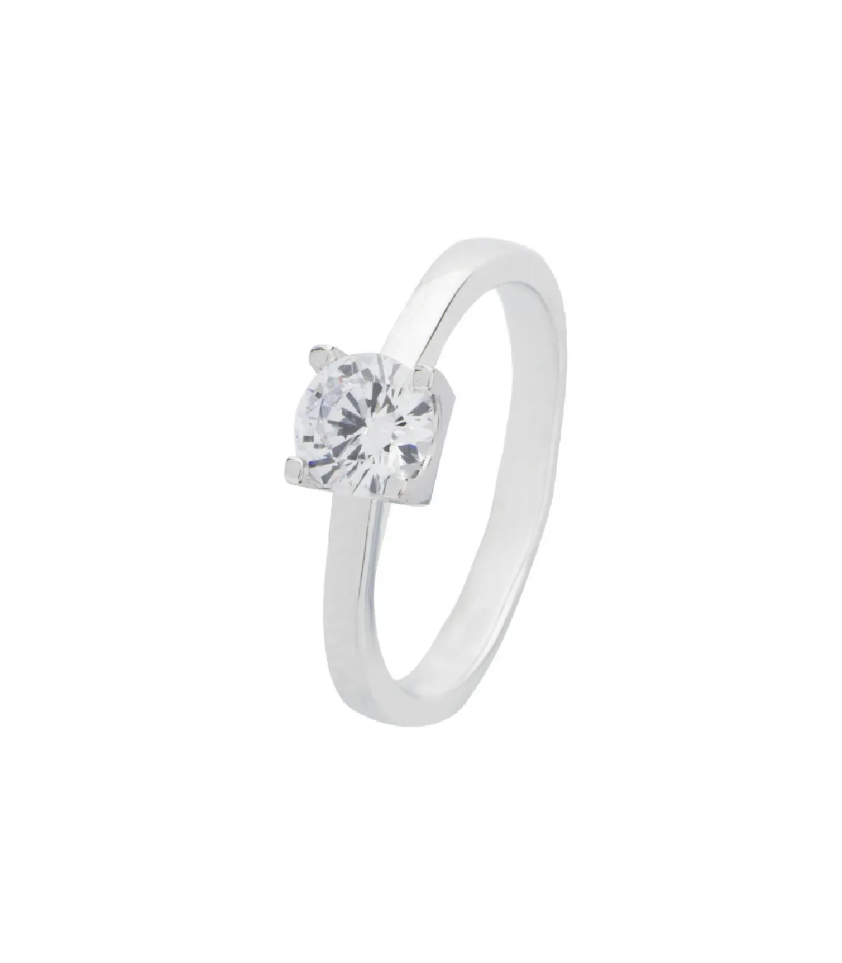 ANILLO SOLITARIO ITEMPORALITY PLATA CON CIRCONITA MONTADA SOBRE 4 GARRAS  SRN101098