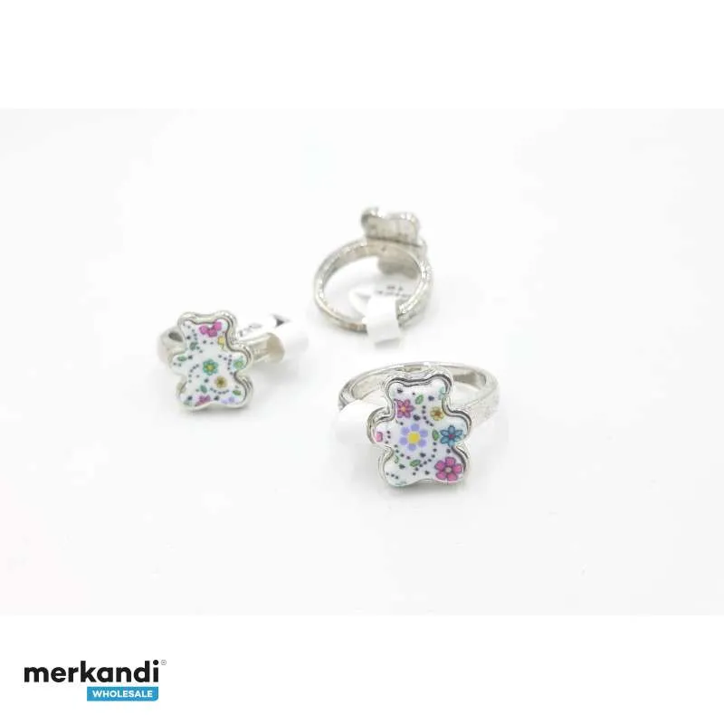 Anillos de acero y rodio diseños surtidos. Mayorista
