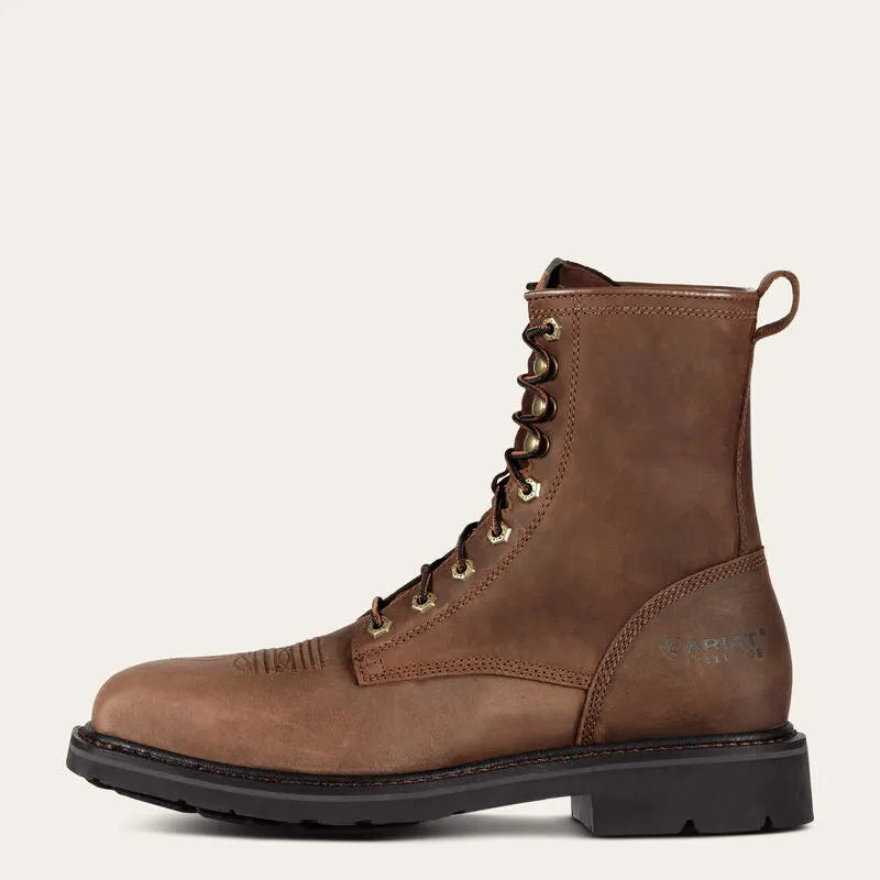 Ariat Cascade 8" Wide Square Toe Steel Toe Work Boot