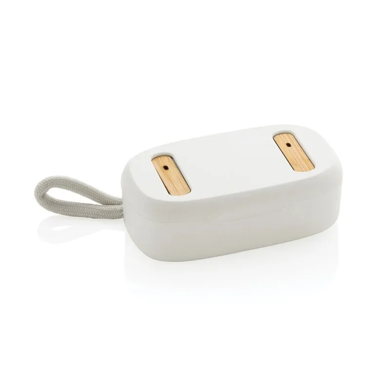 Auriculares TWS de plástico reciclado RCS y bambú FSC®
