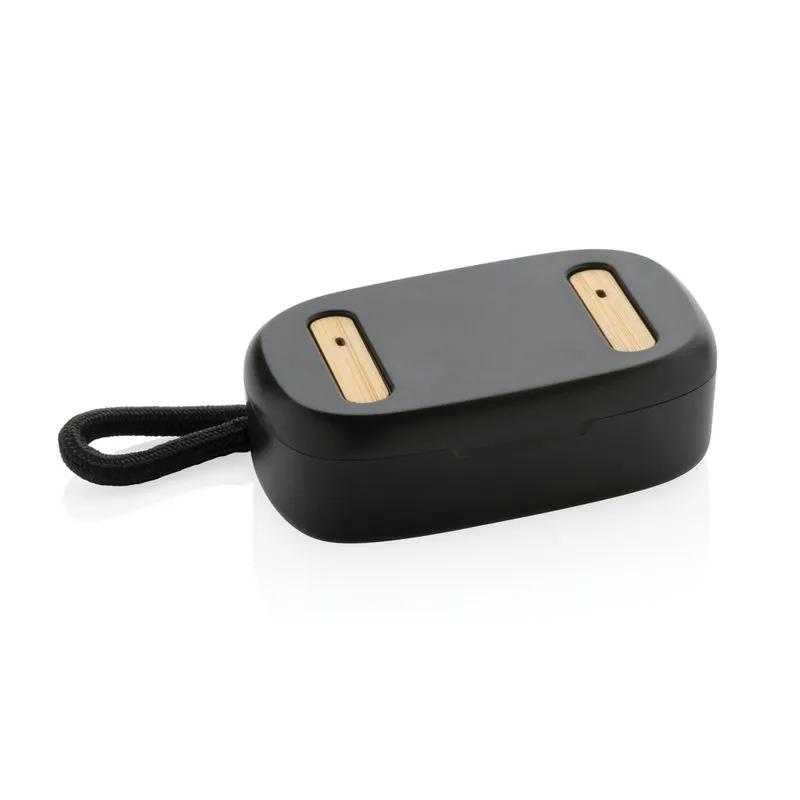 Auriculares TWS de plástico reciclado RCS y bambú FSC®