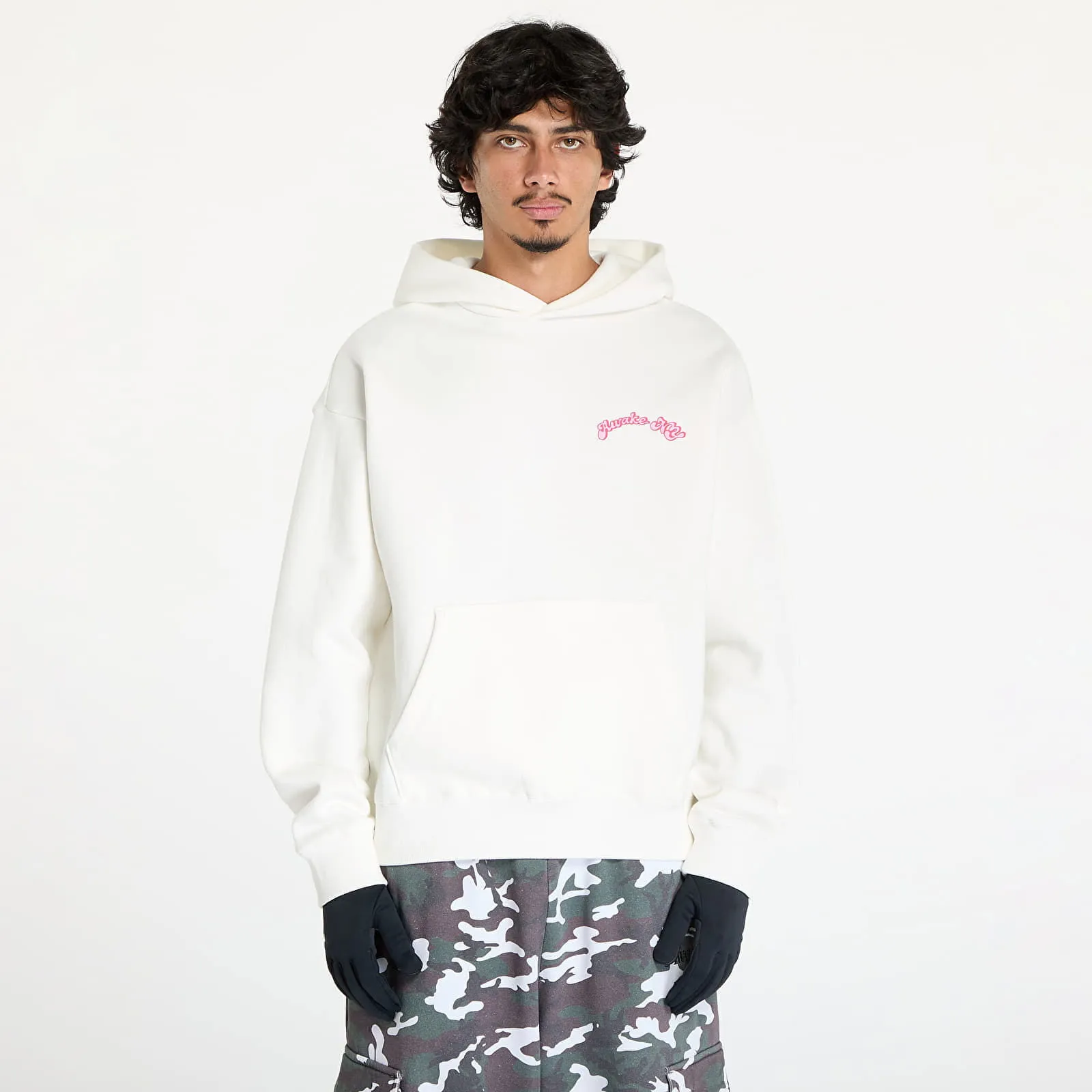 Awake NY Twill Logo Hoodie Cream S
