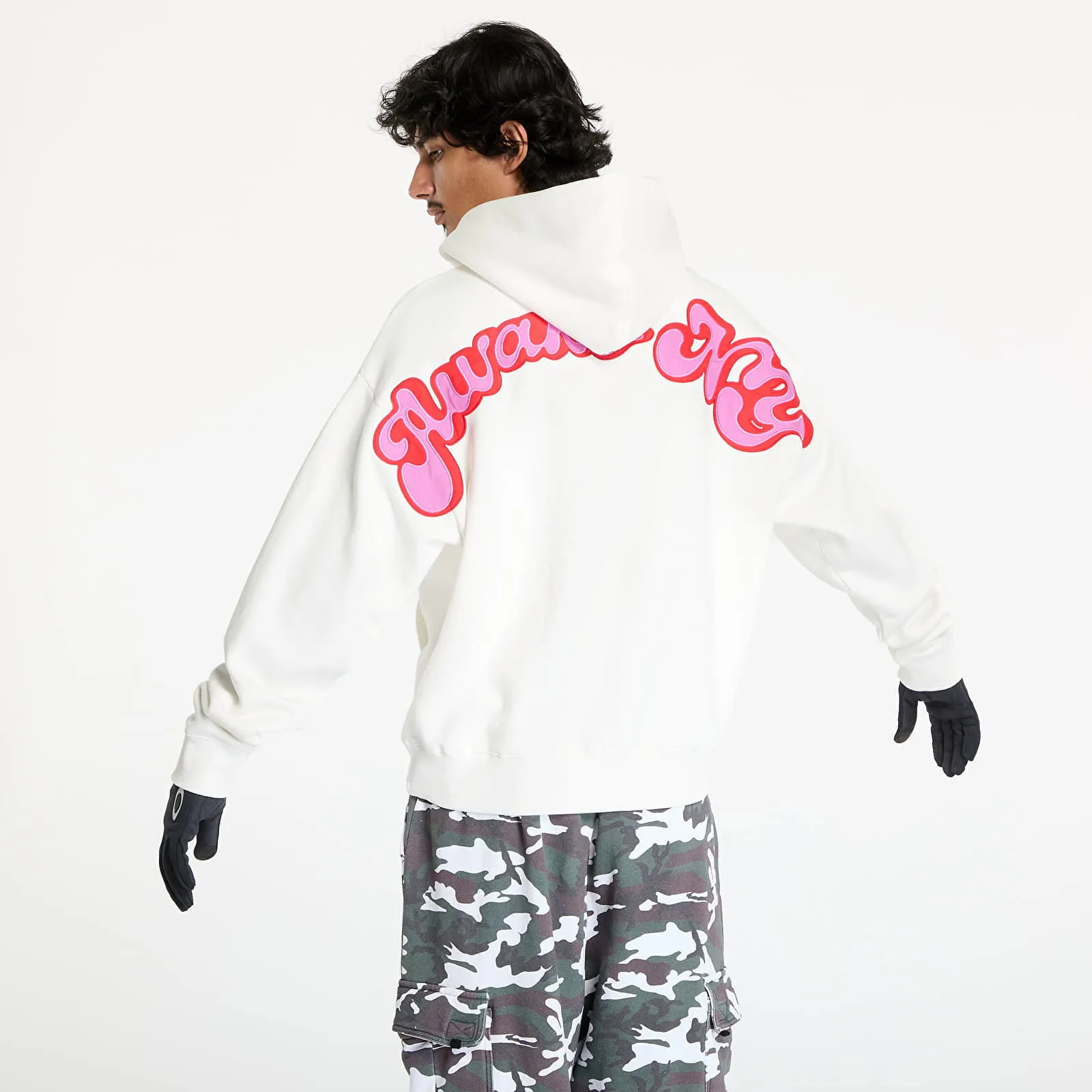 Awake NY Twill Logo Hoodie Cream S