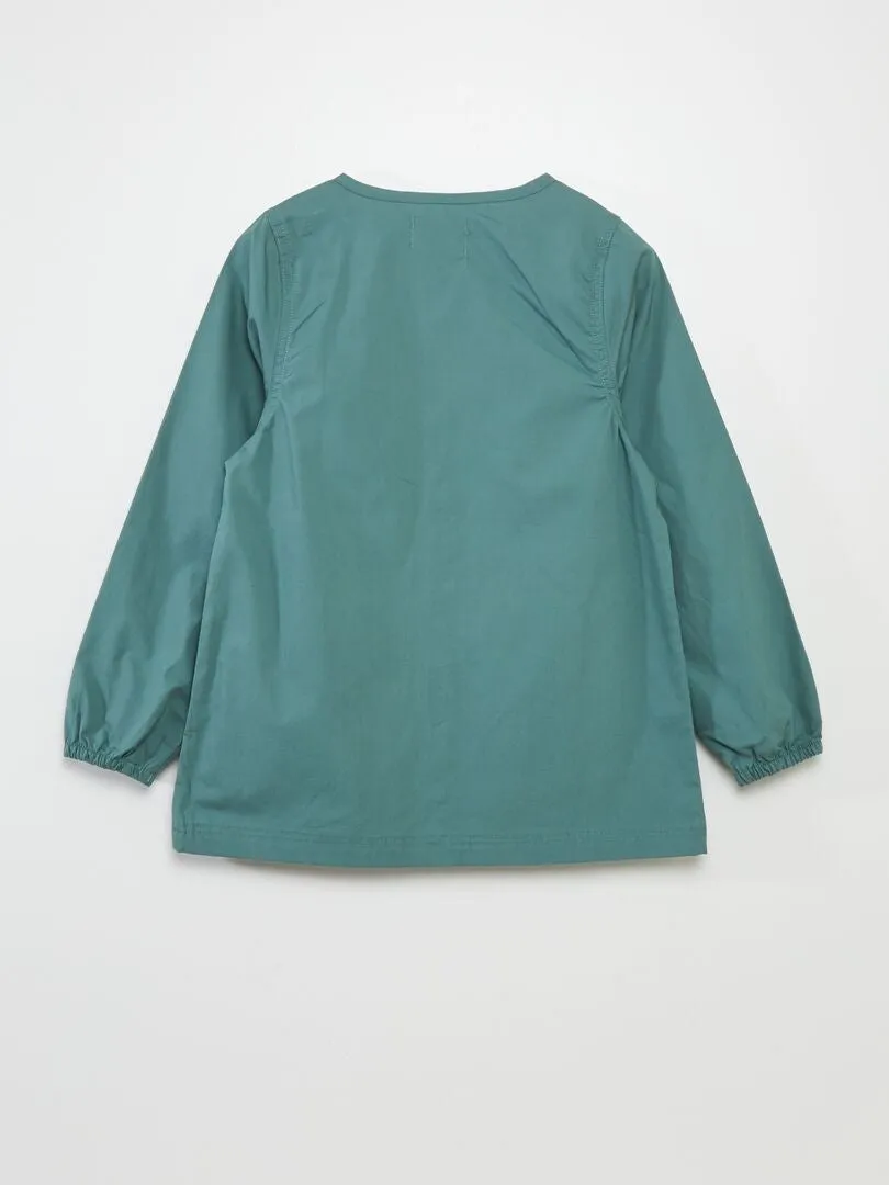BABI ESCOLAR CON CORTE RECTO  VERDE