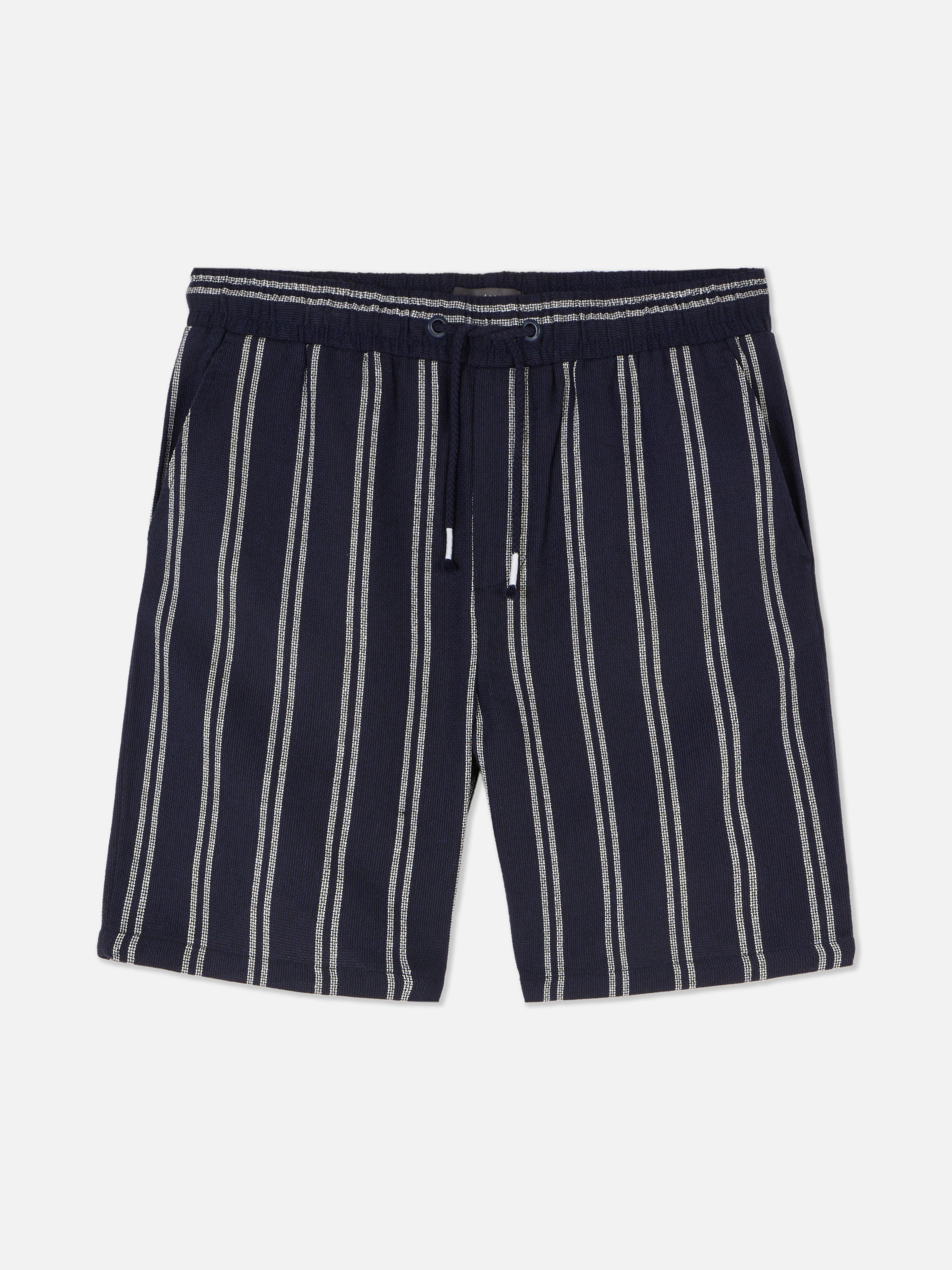 Bermudas con cordón de ajuste y textura (conjunto)