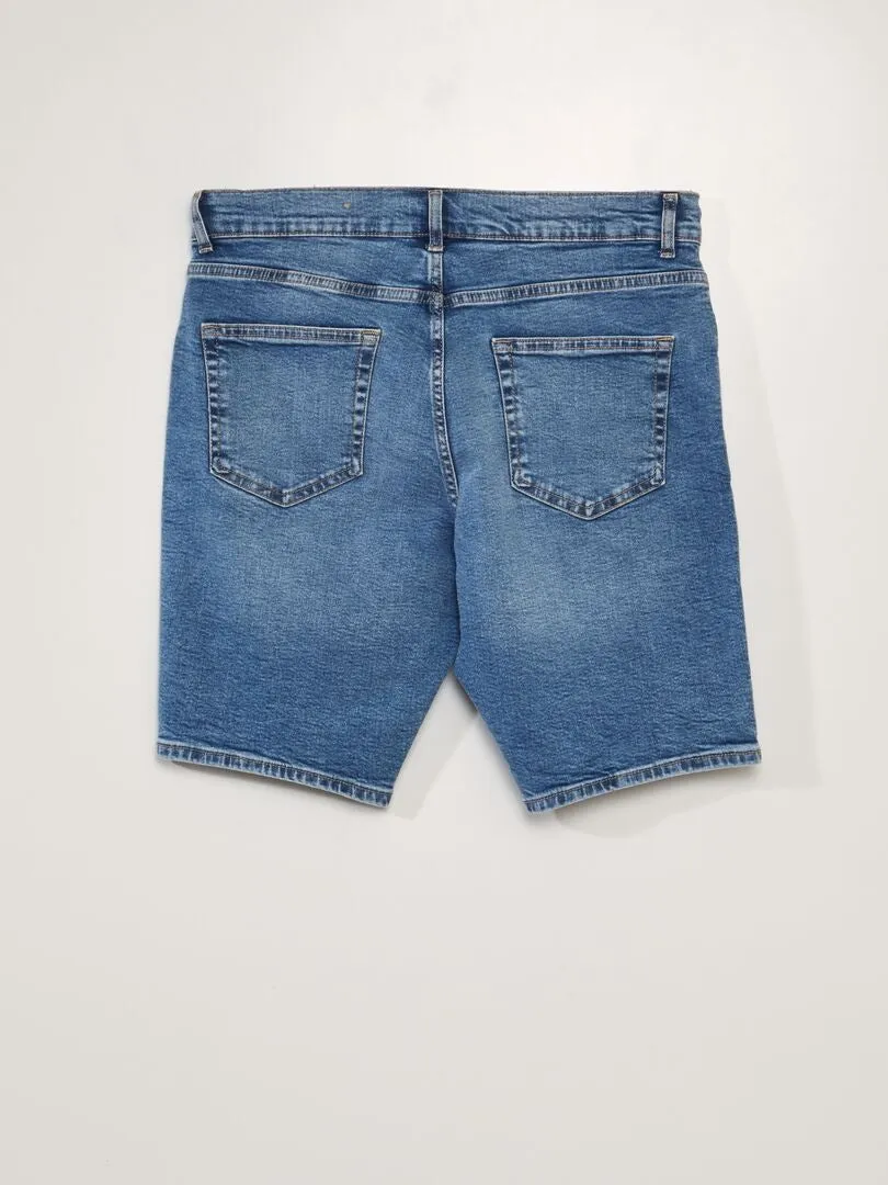 BERMUDAS VAQUERAS CON 5 BOLSILLOS  AZUL