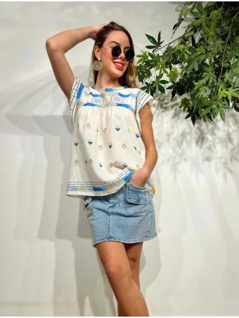 Blusa Estampada KAINALU Azul
