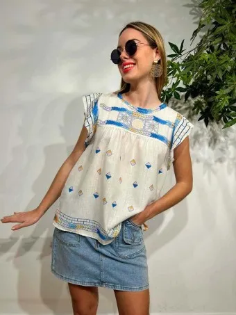 Blusa Estampada KAINALU Azul
