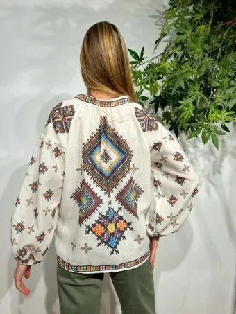 Blusa Rústica Estampada MANIZA