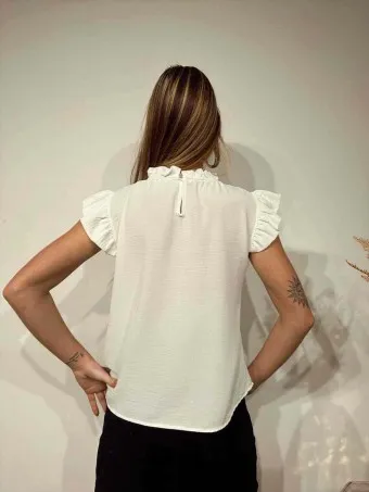Blusa Volantes VINOLYA Blanco