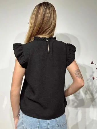 Blusa Volantes VINOLYA Negro