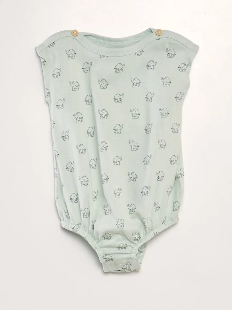 BODY DE MANGA CORTA BOTONES  AZUL