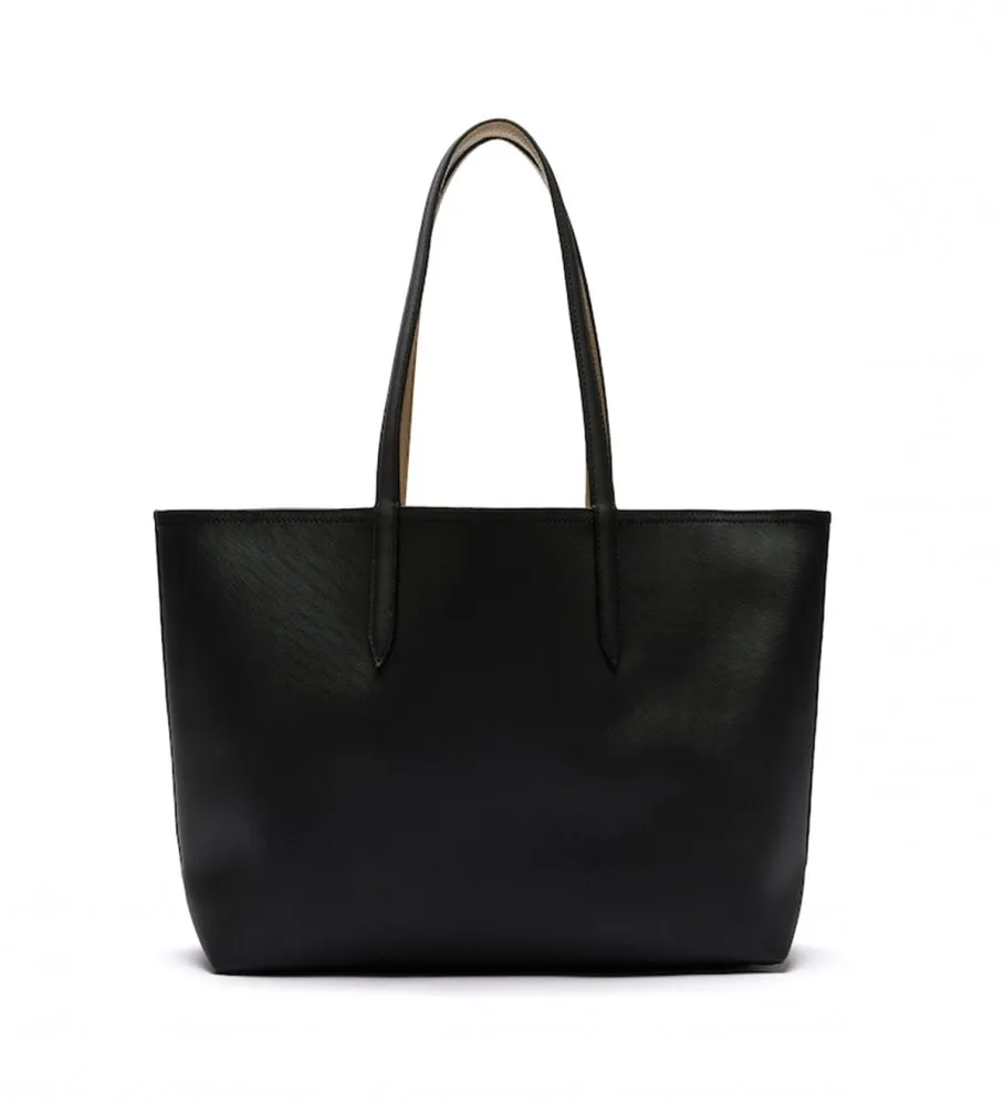 BOLSO ANNA REVERSIBLE BICOLOR BEIGE, NEGRO 35X30X14CM