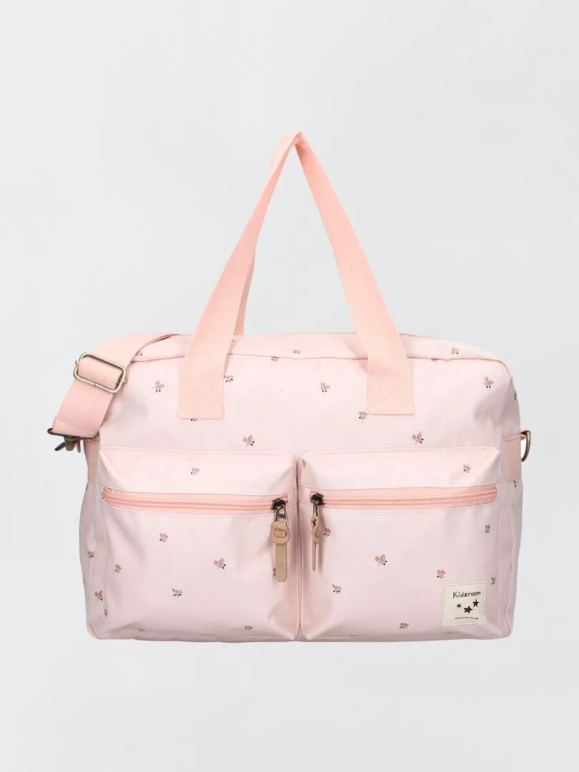 BOLSO CAMBIADOR ESTAMPADO  ROSA