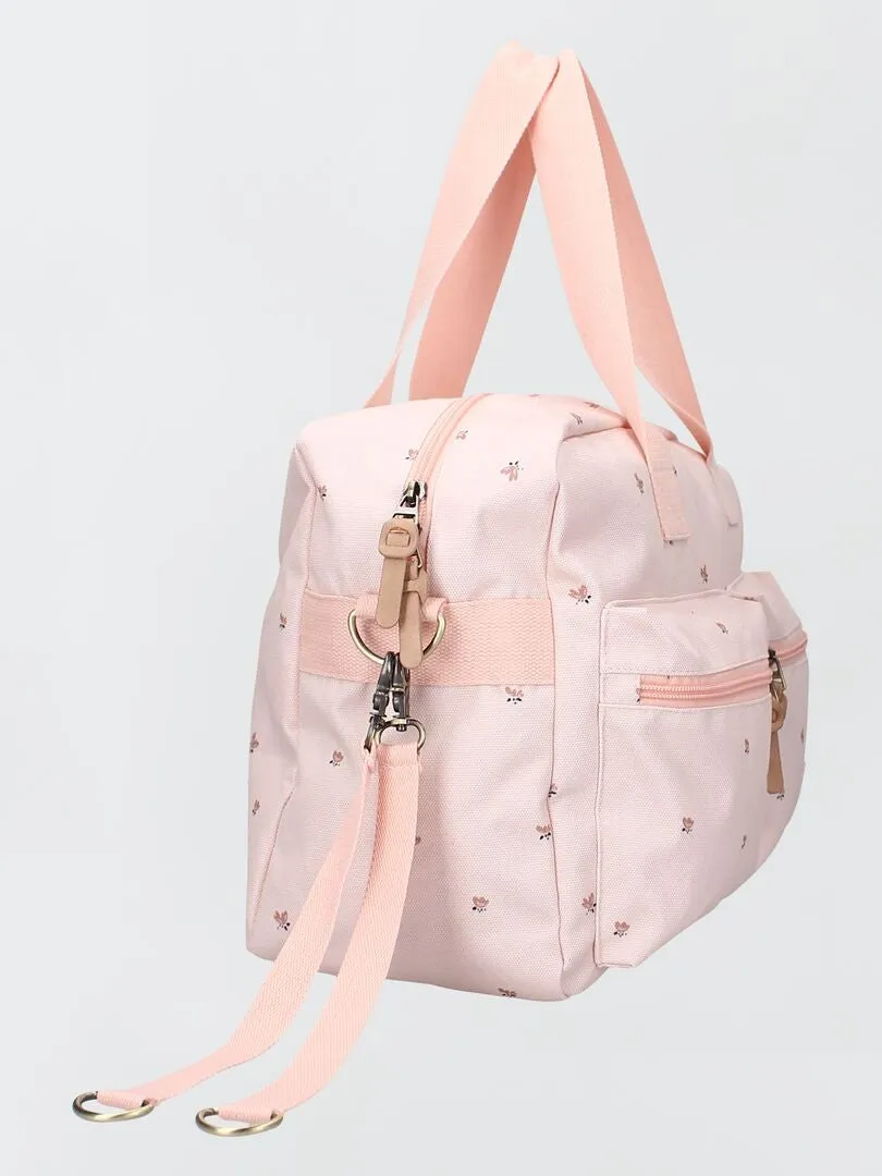 BOLSO CAMBIADOR ESTAMPADO  ROSA