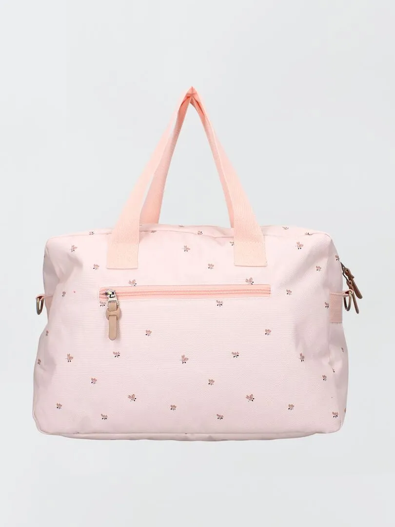 BOLSO CAMBIADOR ESTAMPADO  ROSA