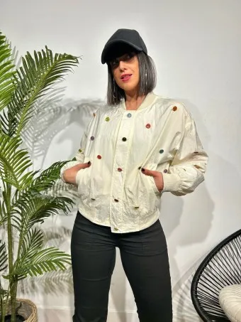 Bomber Botones LACKALEY Beige