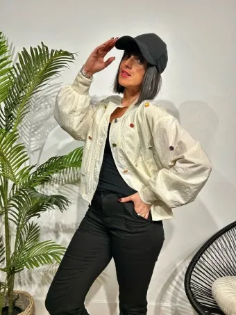 Bomber Botones LACKALEY Beige