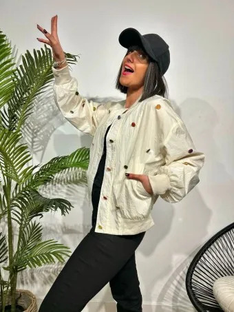Bomber Botones LACKALEY Beige