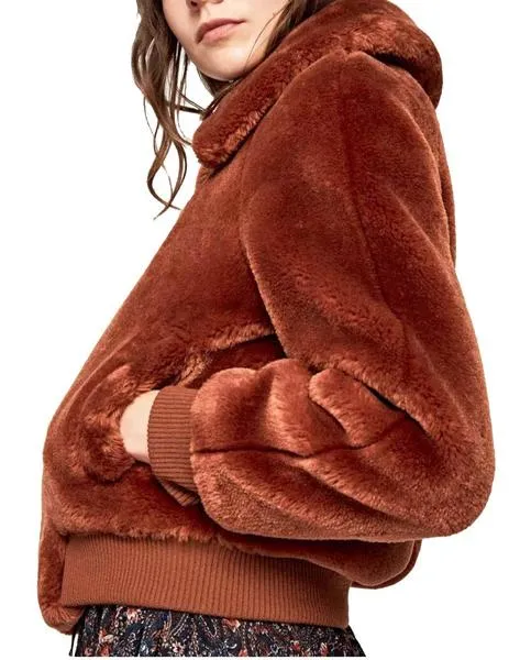 bomber pepe jeans de pelo rachel