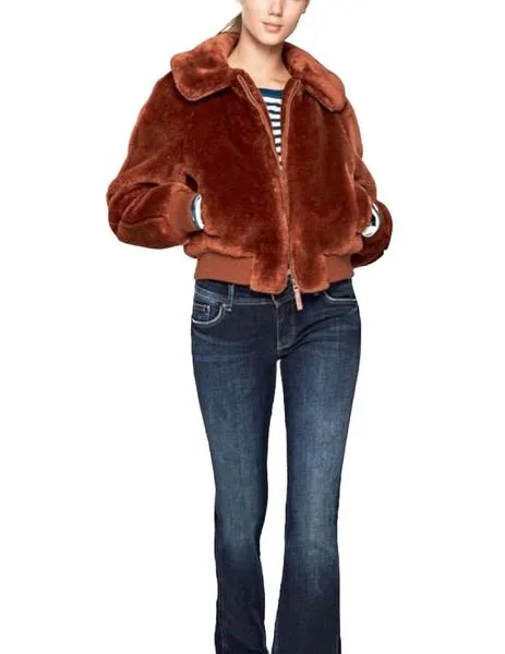 bomber pepe jeans de pelo rachel