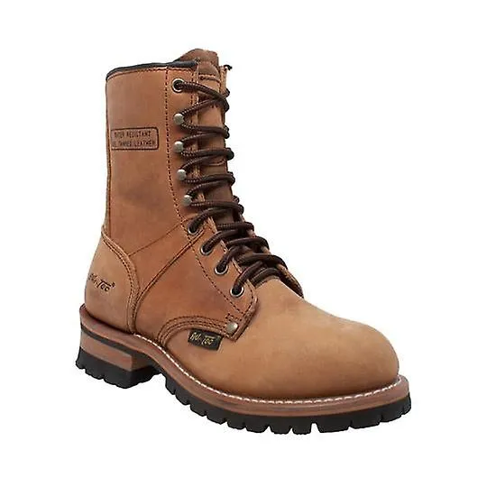 Botas de cuero marrón 9" para mujer