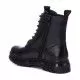Botines planos Xti negros con cordones con detalles rojos