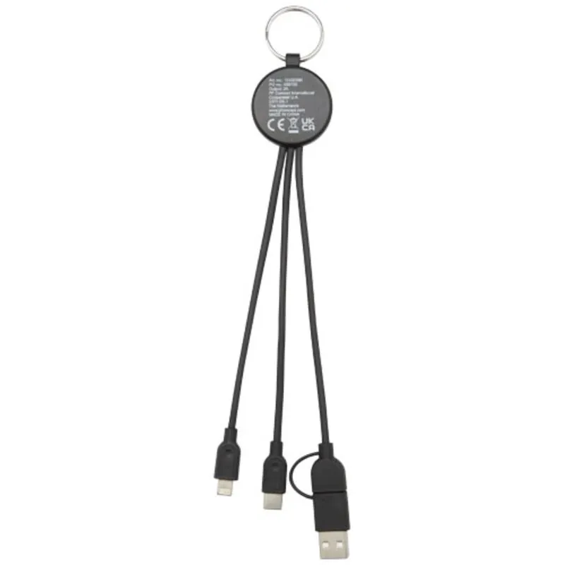 Cable de carga 6 en 1 con llavero personalizado Tecta