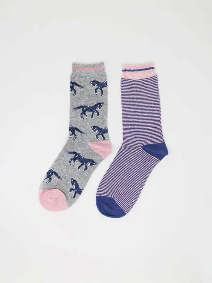 Calcetines estampados ecológicos. Pack de 2