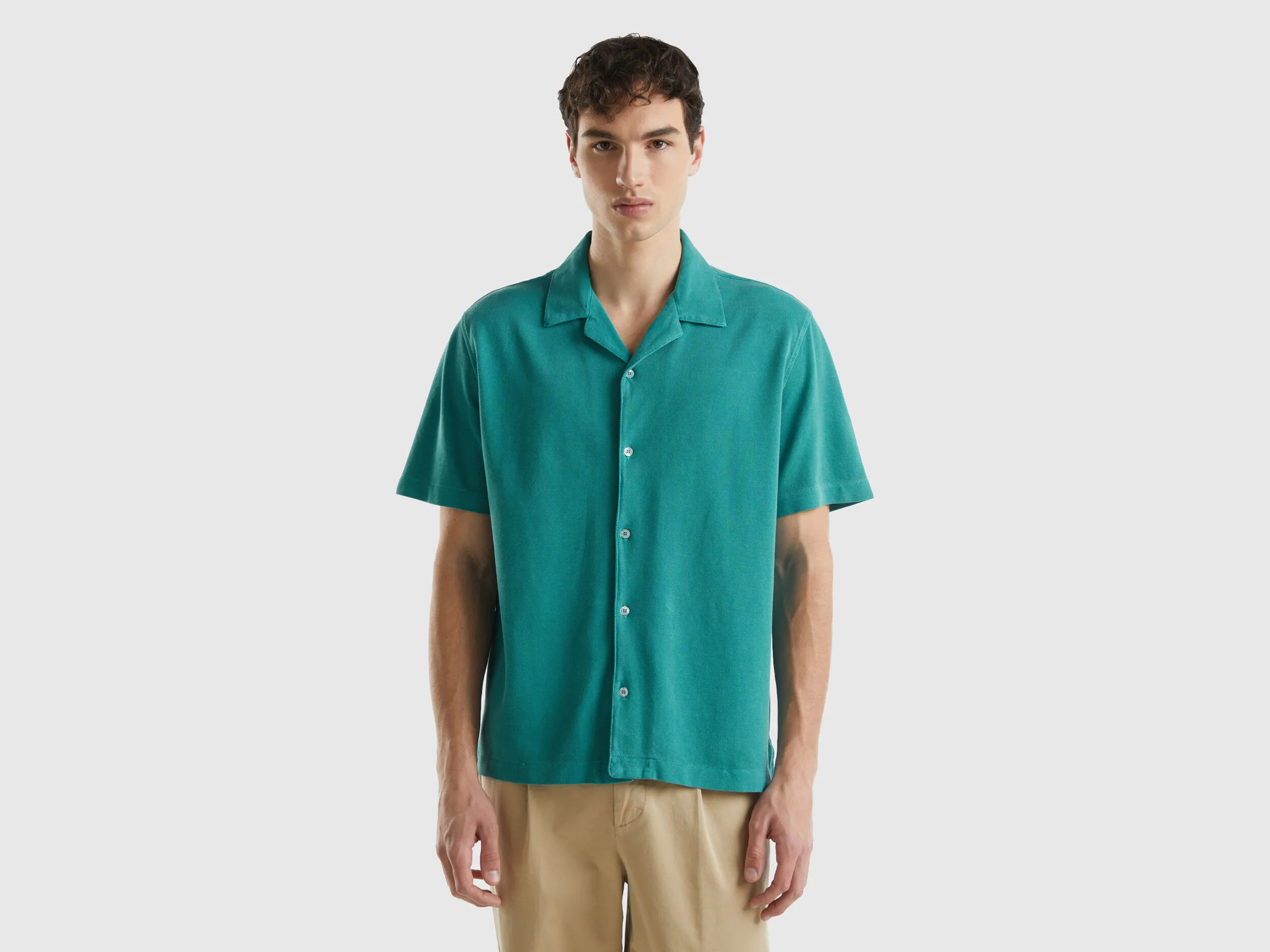 Camisa de piqué de algodón orgánico