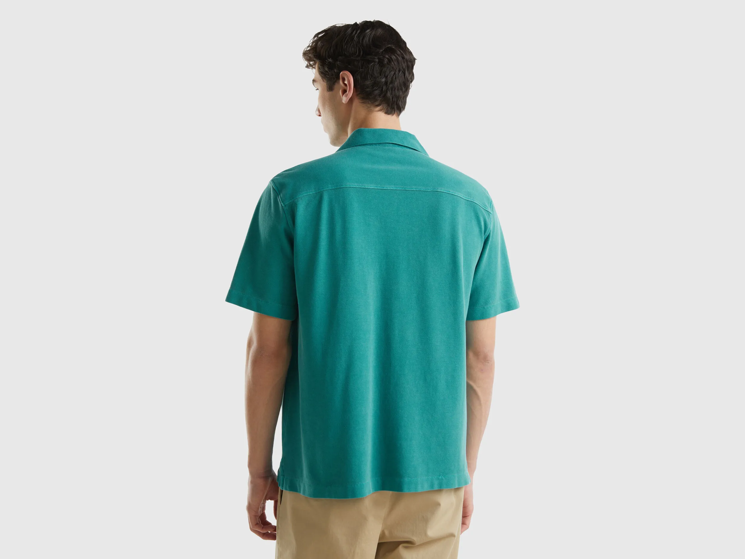 Camisa de piqué de algodón orgánico