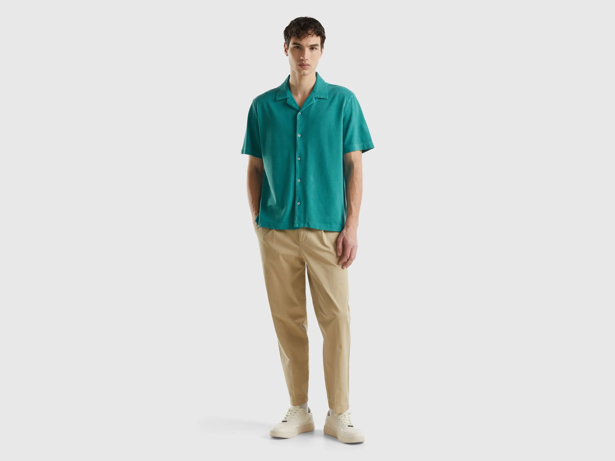 Camisa de piqué de algodón orgánico