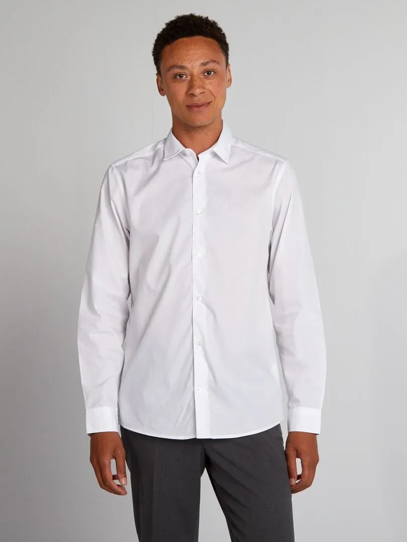 CAMISA RECTA BLANCA  BLANCO