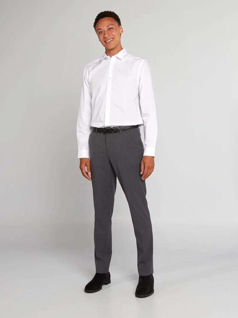 CAMISA RECTA BLANCA  BLANCO
