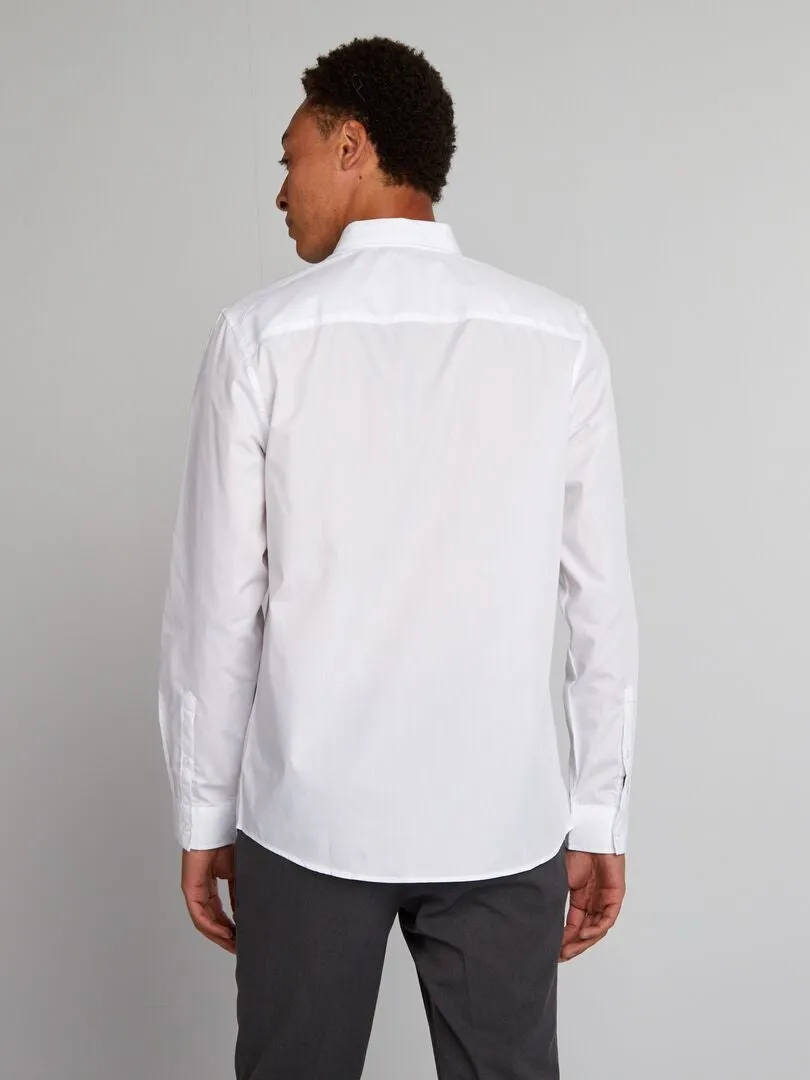CAMISA RECTA BLANCA  BLANCO