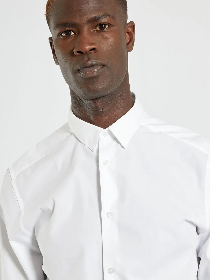 CAMISA RECTA BLANCA  BLANCO