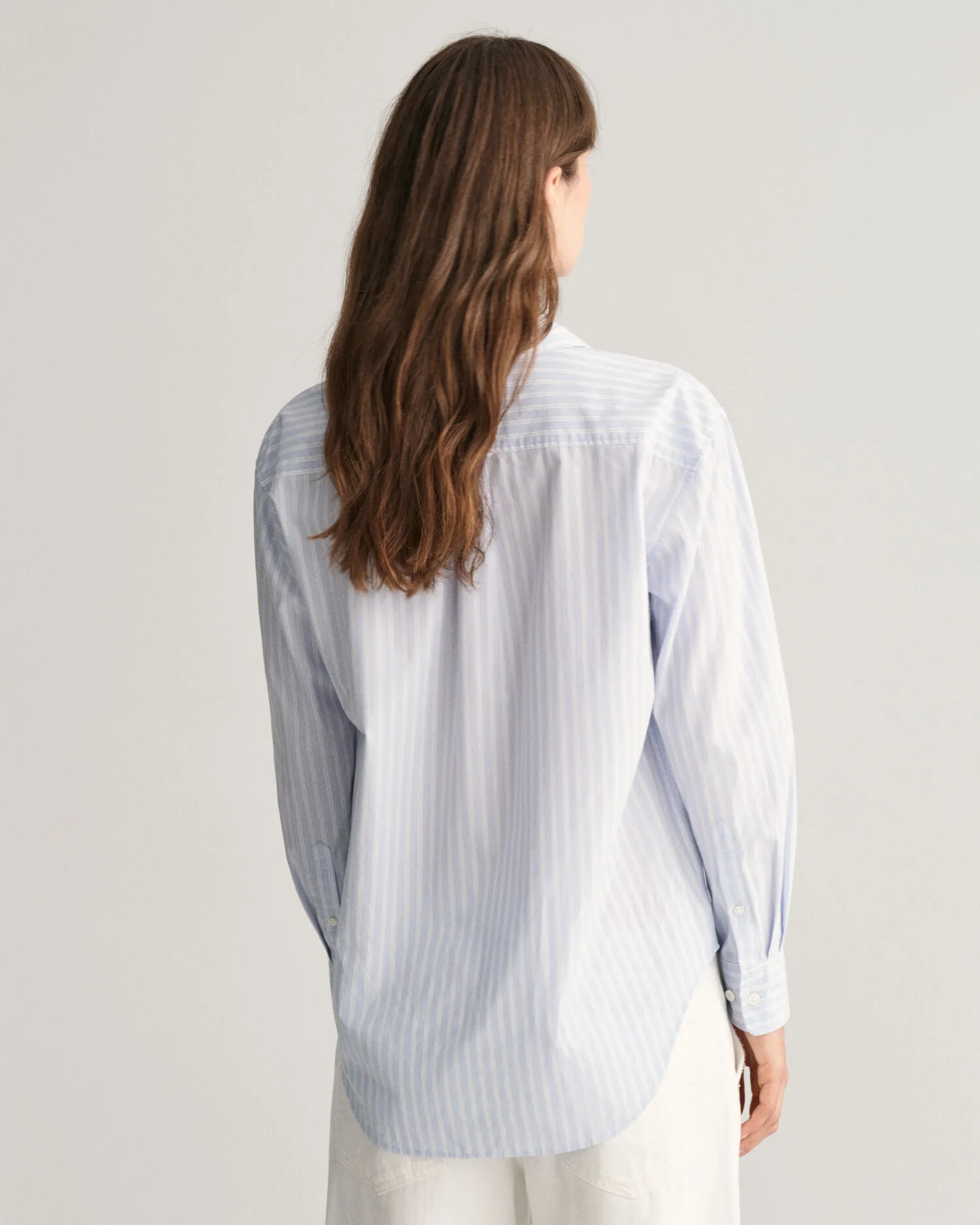 Camisa relajado de popelina a rayas