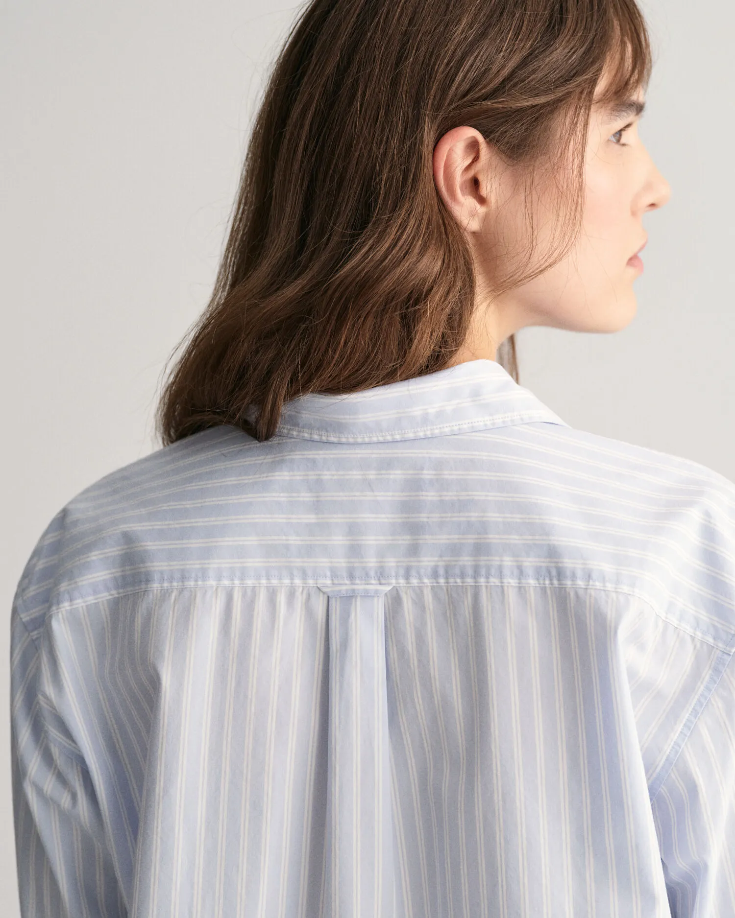 Camisa relajado de popelina a rayas