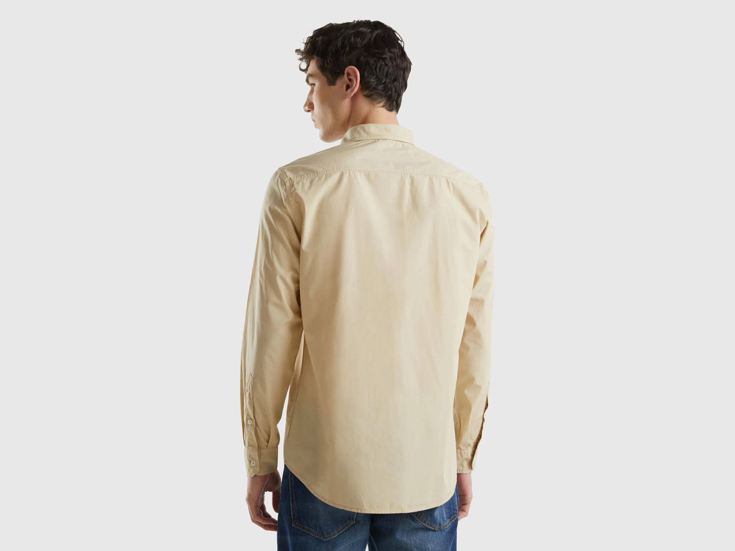 Camisa slim fit de 100 % algodón