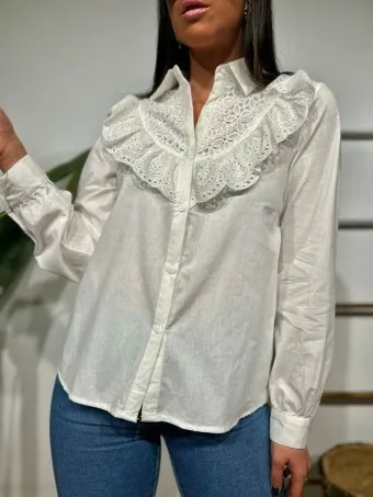 Camisa Volante SELIMA Blanco
